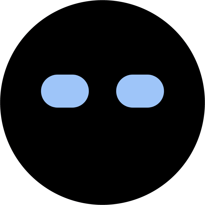 Face style two: pill-shaped blue eyes