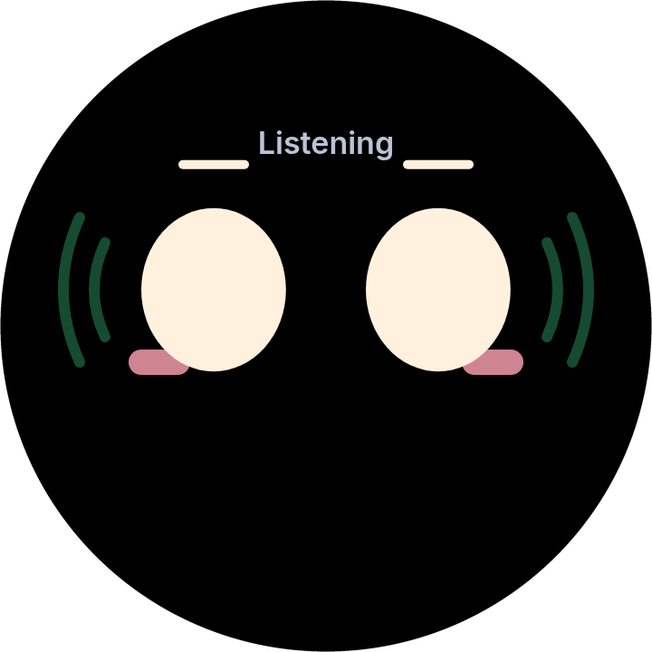 VoCat screen: Listening