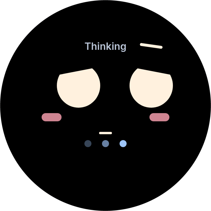 VoCat screen: Thinking