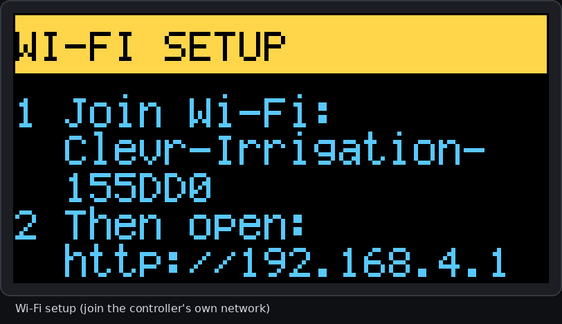 OLED during Wi-Fi setup