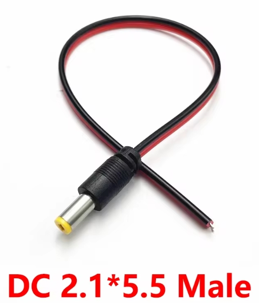  12V DC Connectors Male Jack Cable Wire Line Adapter Plug Power Supply 5.5*2.1mm