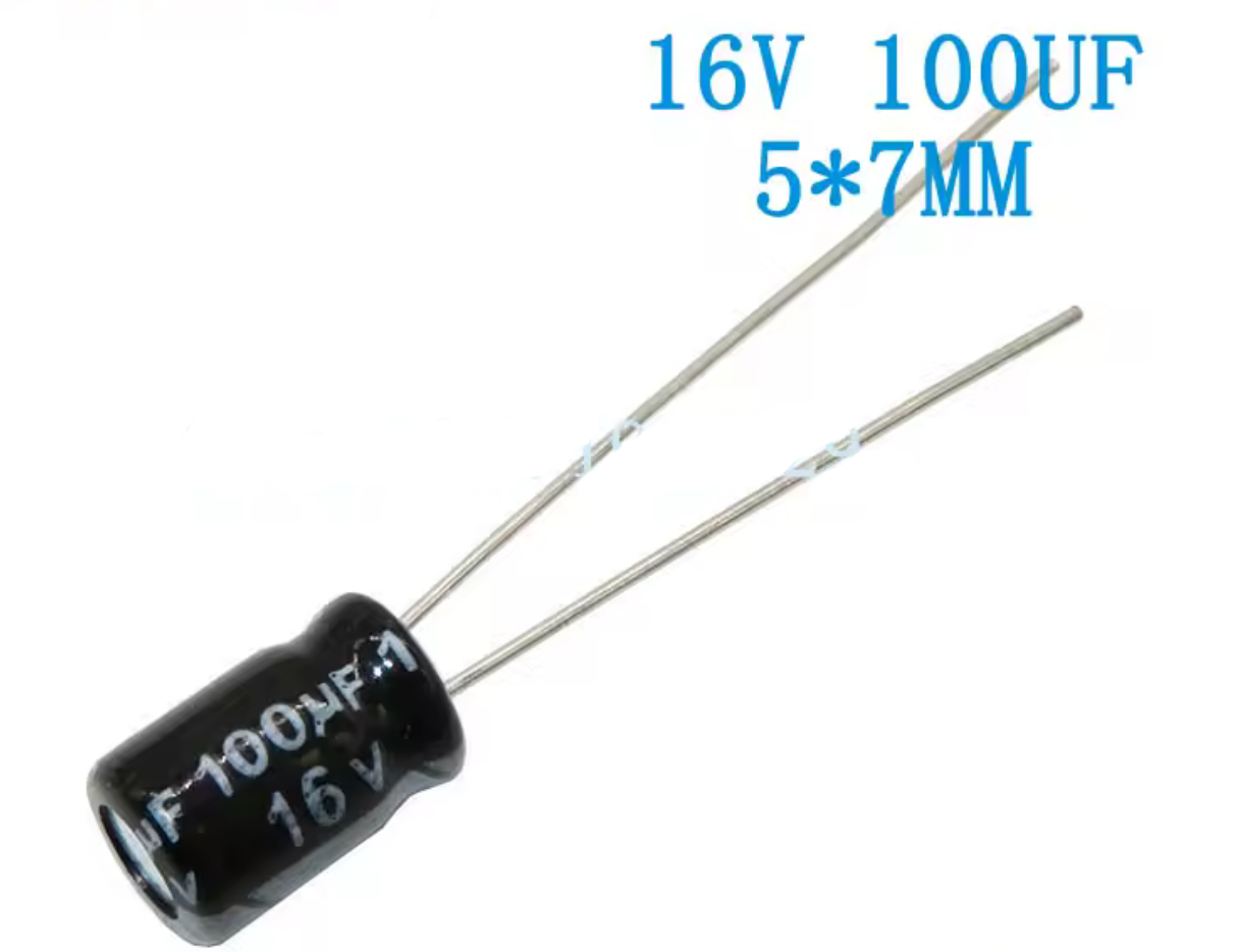 16V100UF 5 * 7mm 100UF 16V 5X7 electrolytic capacitor